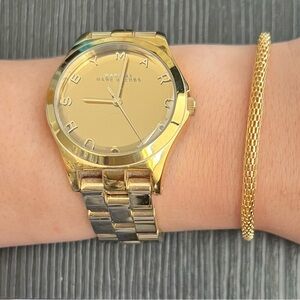 Large faced Marc Jacobs gold watch